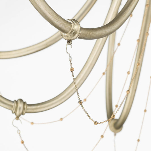 Golden Lighting Kamila 8 Light Chandelier in White Gold