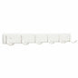 Franklin Brass 20' Coat/Hat Rack Wall Mount White Steel with 6 Hooks FBSSMR6-W-R