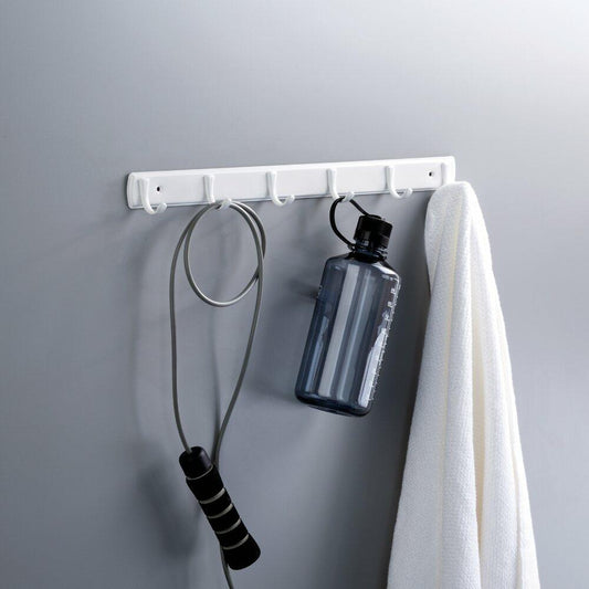 Franklin Brass 20' Coat/Hat Rack Wall Mount White Steel with 6 Hooks FBSSMR6-W-R