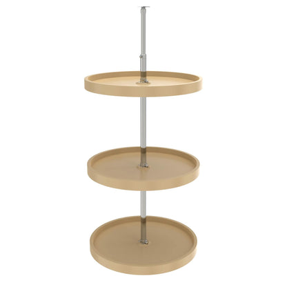 REV-A-SHELF Polymer Full-Circle 3-Shelf Lazy Susans 38" H Corner Wall Cabinets