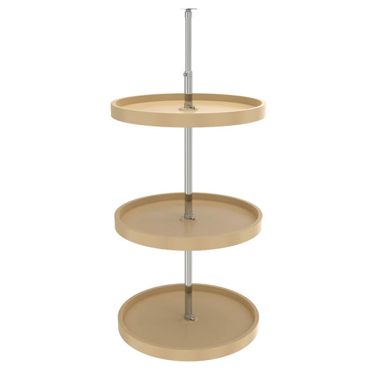 REV-A-SHELF Polymer Full-Circle 3-Shelf Lazy Susans 38" H Corner Wall Cabinets