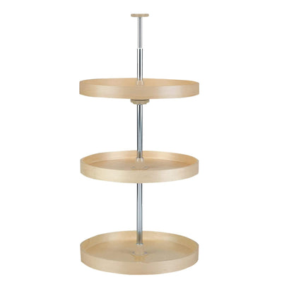 REV-A-SHELF Polymer Full-Circle 3-Shelf Lazy Susans 38" H Corner Wall Cabinets
