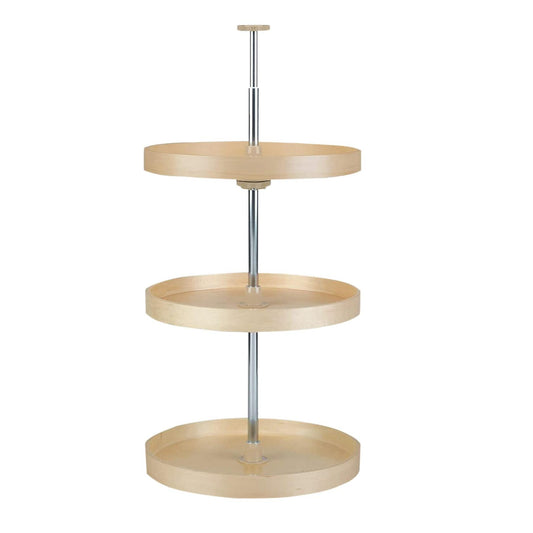 REV-A-SHELF Polymer Full-Circle 3-Shelf Lazy Susans 38" H Corner Wall Cabinets