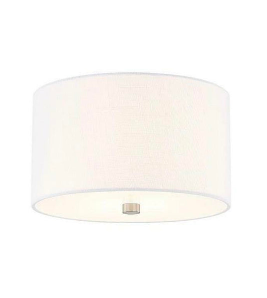 Justice Design - Textile - 2 Light Classic Drum Flush Mount