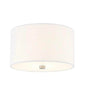 Justice Design - Textile - 2 Light Classic Drum Flush Mount