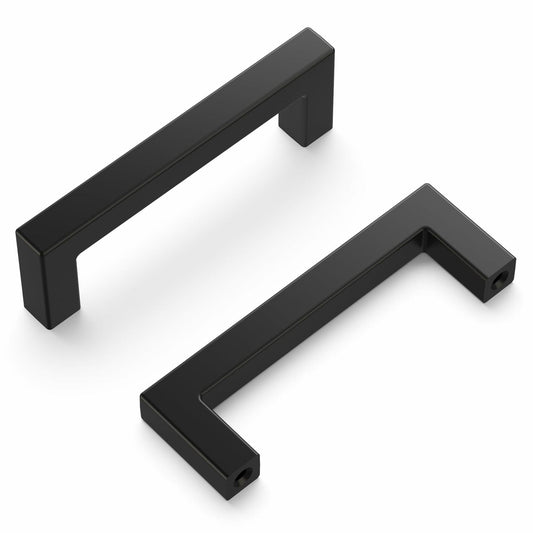 Hickory Hardware Kitchen Cabinet Pulls 3" Matte Black (Pack of 10)