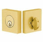 Emtek 8469-US4 Satin Brass Square Deadbolt, Key Lock