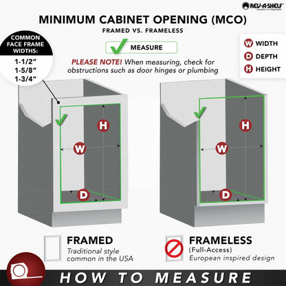 Rev-A-Shelf Single Pull-Out Cabinet Trash Can for Bottom Mount Kitchen