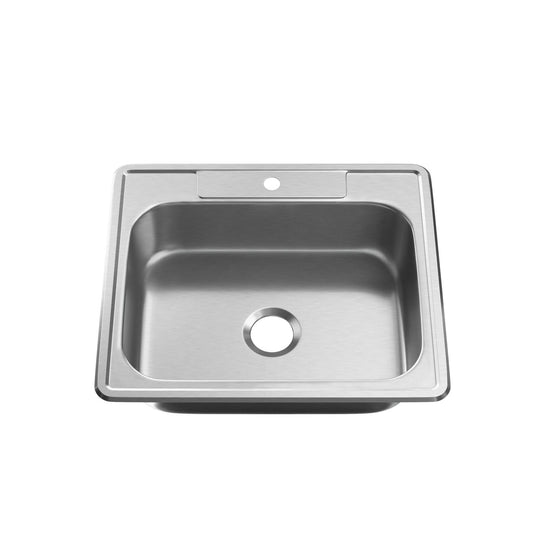PROFLO PFSR252271A Bealeton 25"Drop In Single Basin Stainless Steel Kitchen Sink
