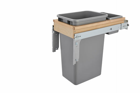 Wood Top Mount Pull Out Trash/Waste Container w/Soft Close