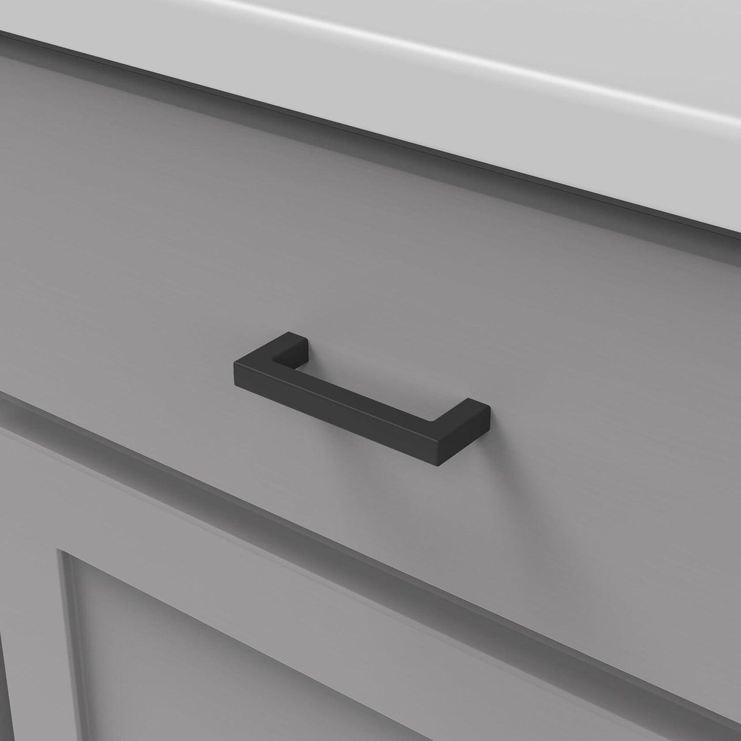 Hickory Hardware Kitchen Cabinet Pulls 3" Matte Black (Pack of 10)