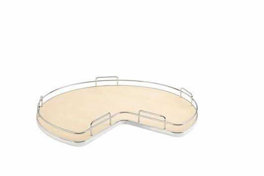 REV-A-SHELF Solid Surface Kidney-Shaped Lazy Susan for Corner Base Cabinet