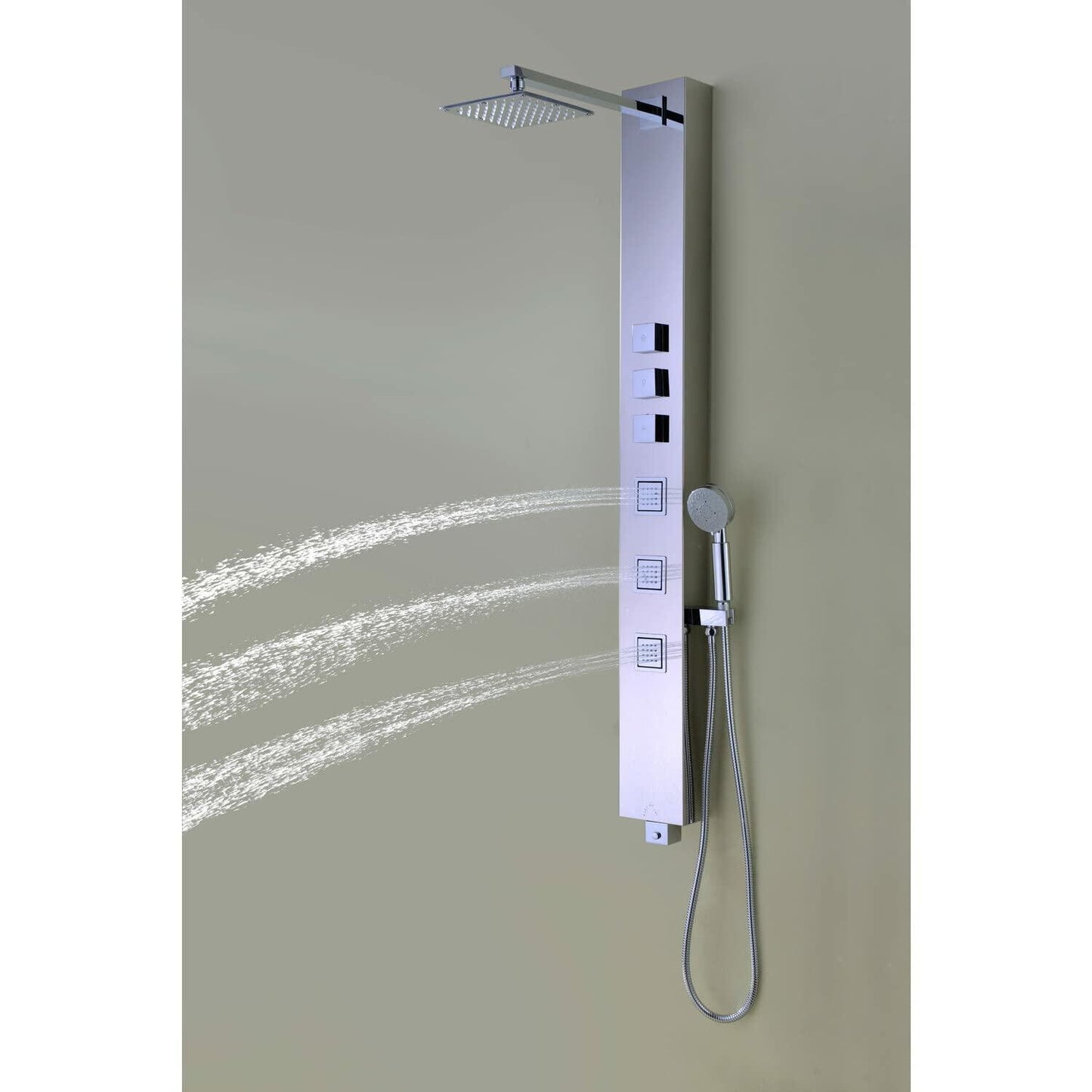 ANZZI Shower Head Panel 53", Tower System, Polished Chrome SS (SP-AZ015)