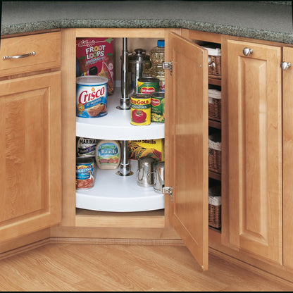 Rev-A-Shelf - 3072-24-11-52 - 24 in. White 2-Shelf Full Circle Lazy Susan Set