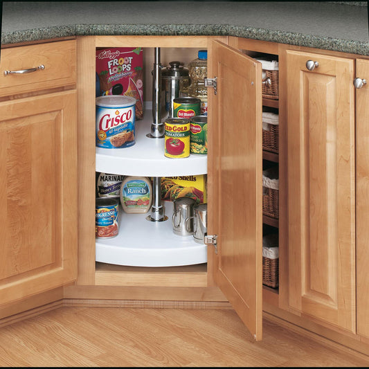 Rev-A-Shelf - 3072-24-11-52 - 24 in. White 2-Shelf Full Circle Lazy Susan Set