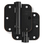 Miseno MDH3572 3-1/2 x 3-1/2 Spring Hinge 5/8" Radius Corner Door Hinge - Pair