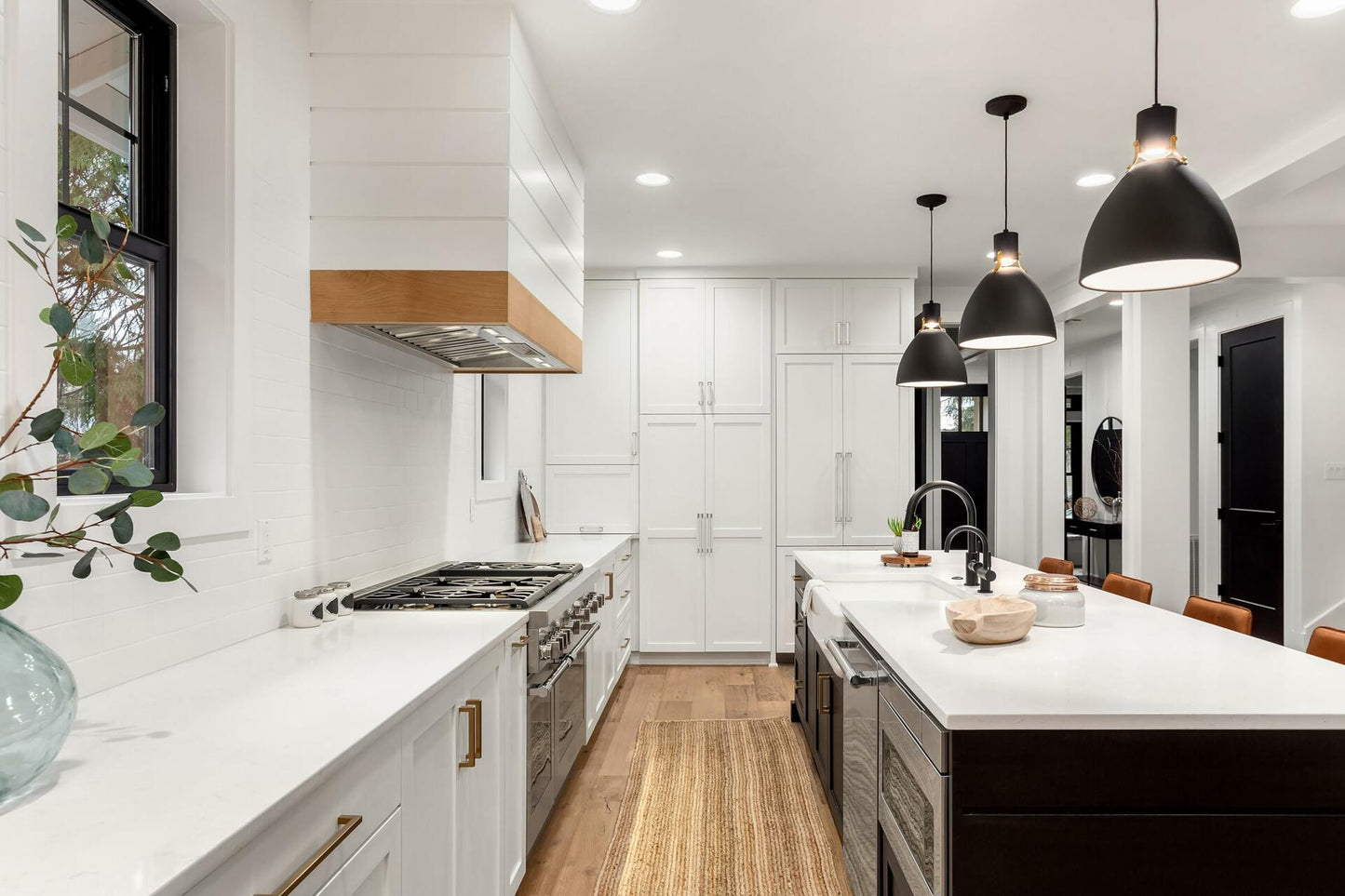 Hickory Solid Core Kitchen Cabinet Pulls, Luxury Handles, 3 Inch Hole Center