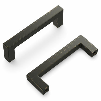 Hickory Solid Core Kitchen Cabinet Pulls, Luxury Handles, 3 Inch Hole Center