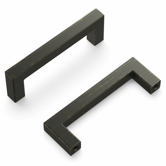 Hickory Solid Core Kitchen Cabinet Pulls, Luxury Handles, 3 Inch Hole Center