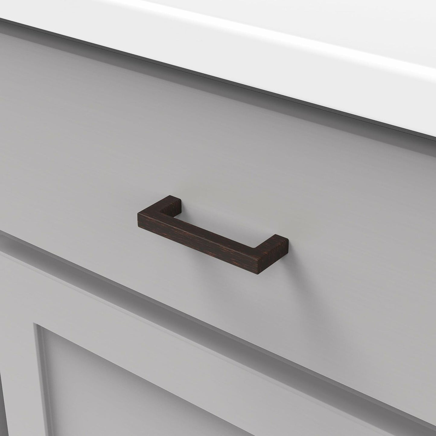 Hickory Solid Core Kitchen Cabinet Pulls, Luxury Handles, 3 Inch Hole Center