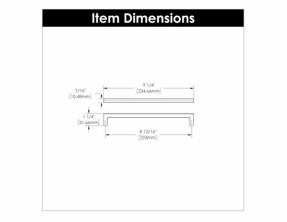 Hickory Hardware Solid Core Cabinet Pulls 8-13/16 Inch (224mm) Pack of 1