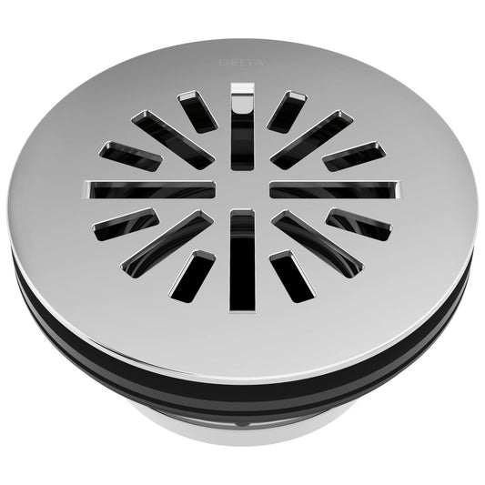 Delta Faucet 4 Inch Round Shower Floor Drain Chrome, Shower Drain Kit, Round
