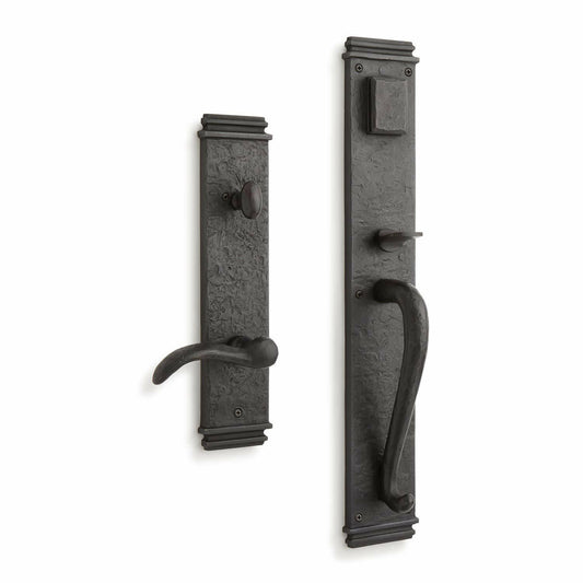 Griggs RH Keyed Entry Door Handleset w/Interior Lever no Backset - Dark Bronze