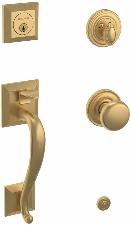 Baldwin 85320.033.ENTR MADISON SGL CYL Entry Door Set Polished Brass
