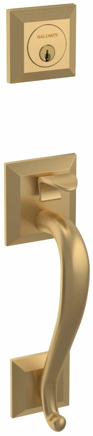 Baldwin 85320.033.ENTR MADISON SGL CYL Entry Door Set Polished Brass