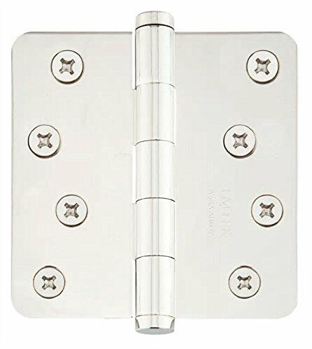 Emtek 91024 4" x 4" Plain Bearing 1/4" Radius Corners - Pair, Polished Chrome