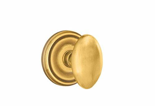 EMTEK Classic Brass Single Dummy Egg Knob Regular Rosete French Antique 8050EUS7