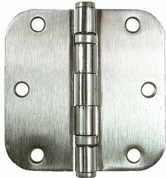 Emtek 94033 3.5" x 3.5" Ball Bearing 5/8" Rd Cr Mortise Hinge  Pair Satin Nickel