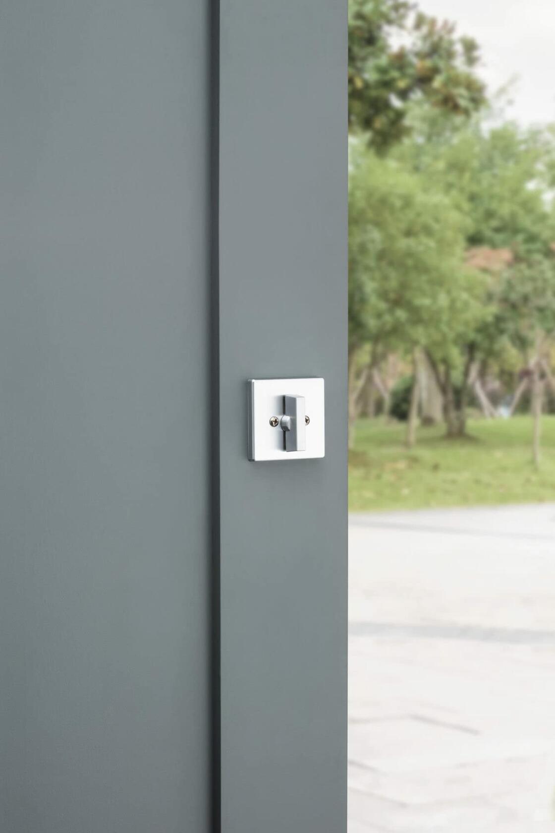 Kwikset 663SQT Privacy One Sided Deadbolt from The Signature Series  Matte Black