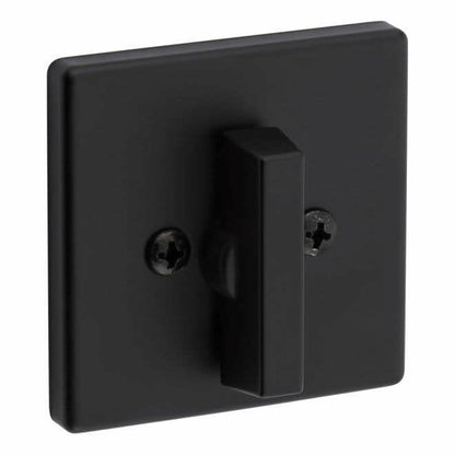 Kwikset 663SQT Privacy One Sided Deadbolt from The Signature Series  Matte Black