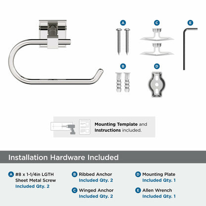 Amerock Appoint Polished Nickel Single Post Tissue Holder, BH36071PN