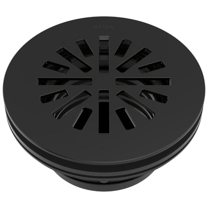 Delta DT051411-BL - 4 inch Prefab Round Shower Drain - Matte Black