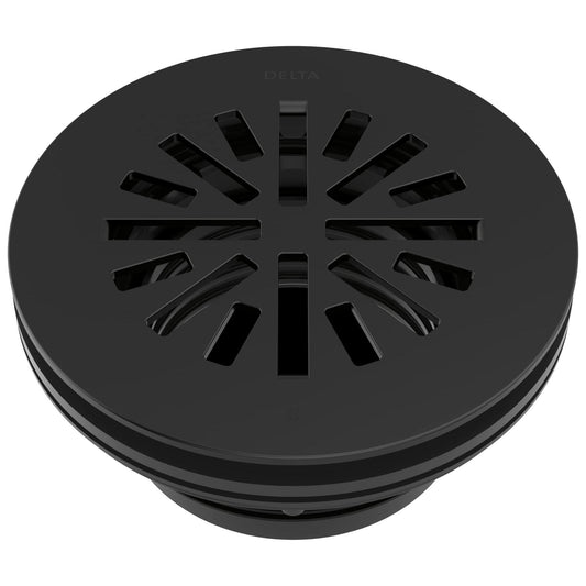 Delta DT051411-BL - 4 inch Prefab Round Shower Drain - Matte Black