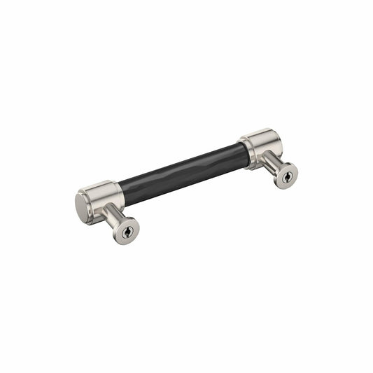 Amerock BP37537G10 Lazzara 3-3/4" C2C Hammered Bar Cabinet Pull - Satin Nickel