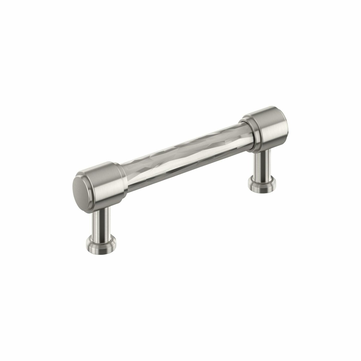 Amerock BP37537G10 Lazzara 3-3/4" C2C Hammered Bar Cabinet Pull - Satin Nickel