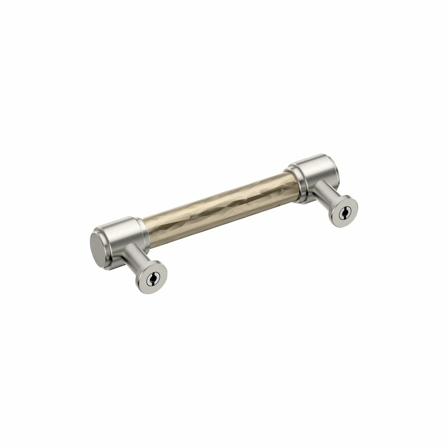 Amerock BP37537G10 Lazzara 3-3/4" C2C Hammered Bar Cabinet Pull - Satin Nickel
