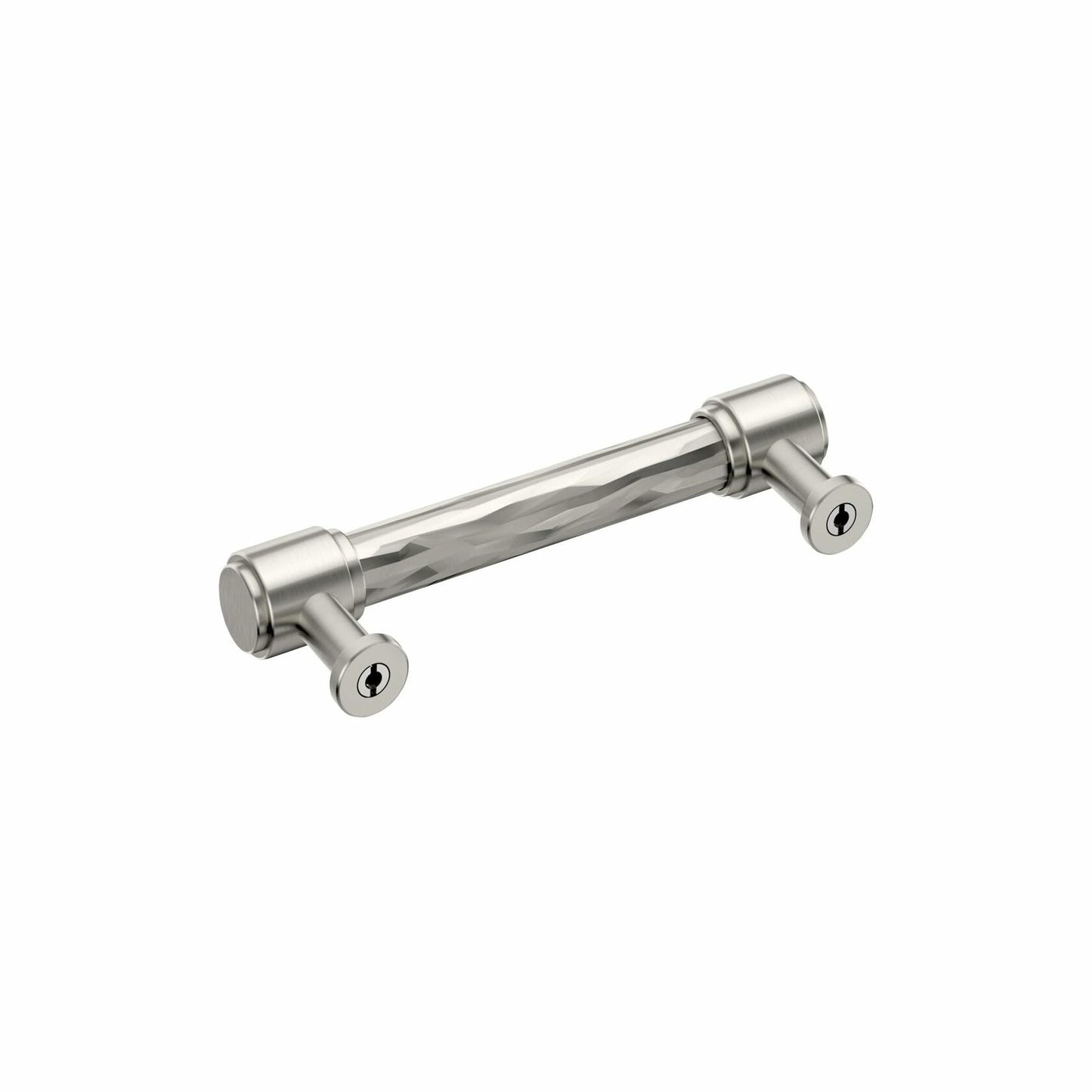 Amerock BP37537G10 Lazzara 3-3/4" C2C Hammered Bar Cabinet Pull - Satin Nickel
