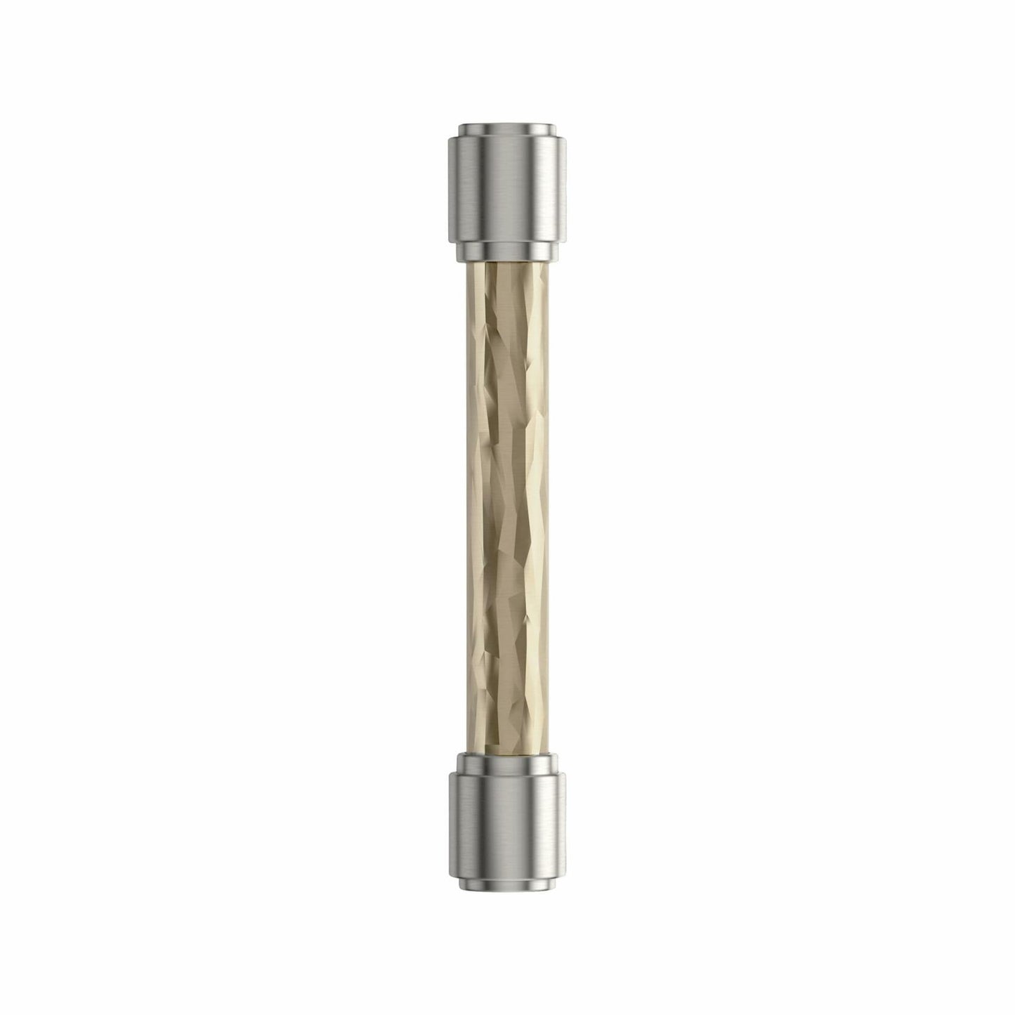 Amerock BP37537G10 Lazzara 3-3/4" C2C Hammered Bar Cabinet Pull - Satin Nickel