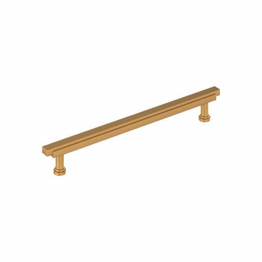 Amerock BP36995MBR Gilderoy 8-13/16" C2C Bar Cabinet Pull - Brushed Gold