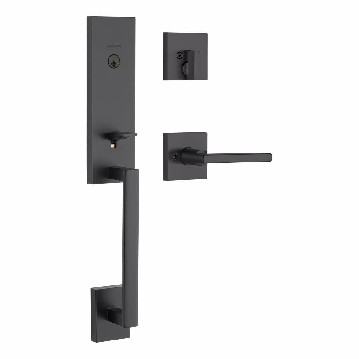 Kwikset 98180-015818VNHxHFL SQT514SMTCP Vancouver Handleset Halifax Matte Black
