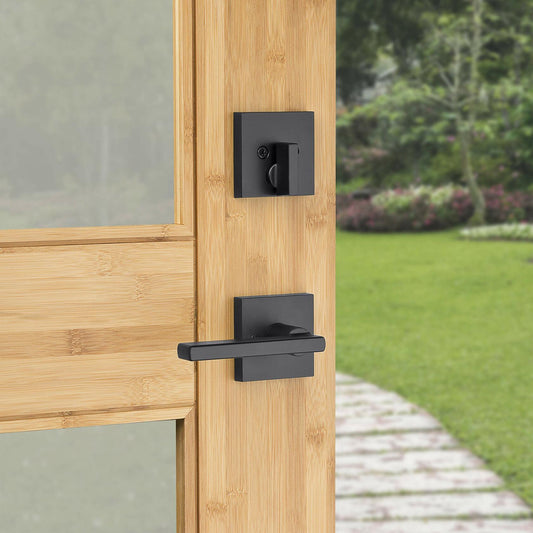 Kwikset 98180-015818VNHxHFL SQT514SMTCP Vancouver Handleset Halifax Matte Black