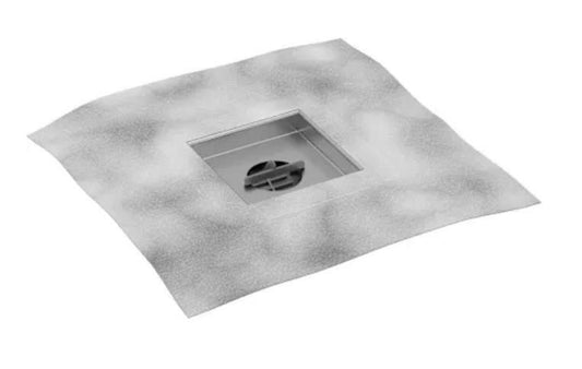 Brizo BR62400 4" Square Point Drain Rough w/Hair Catcher&Drain-Polished Nickel