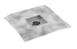 Brizo BR62400 4" Square Point Drain Rough w/Hair Catcher&Drain-Polished Nickel