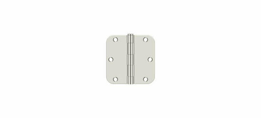 Deltana S35R514 3-1/2" x 3-1/2" x 5/8" Radius Hinge;Residential ; Bright Nickel