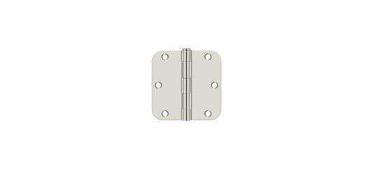 Deltana S35R514 3-1/2" x 3-1/2" x 5/8" Radius Hinge;Residential ; Bright Nickel