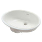 AS Ovalyn Ceramic undermount Oval Bathroom sink, 19.6" L x 17.6" W x 9" H, White